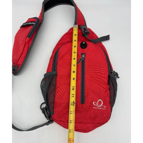 Waterfly Urban Elite 2.0 UltraLight Crossbody Bag Red School Travel Outdoors - Picture 3 of 10